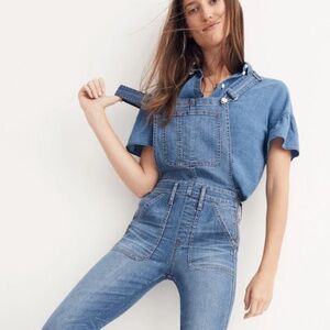 Madewell Skinny Overalls in Kemp Wash